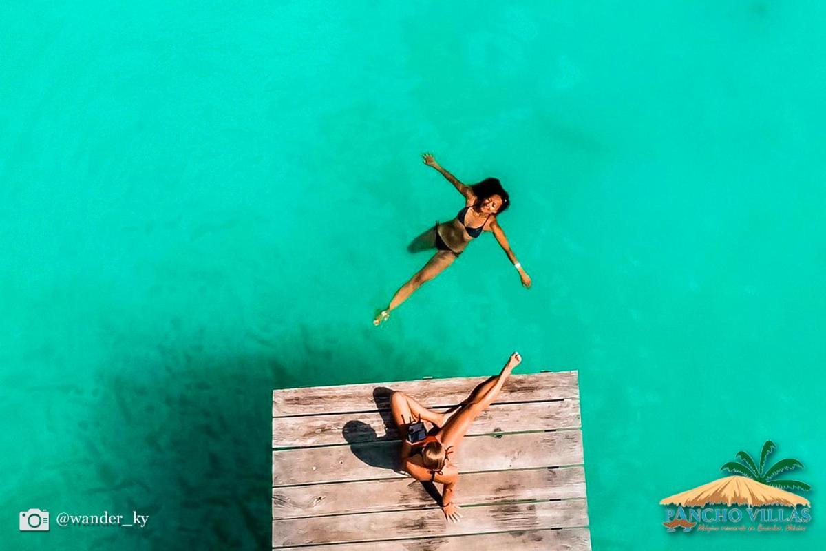 Hotel Pancho Villas Bacalar - Free Bikes And Paddles Luaran gambar